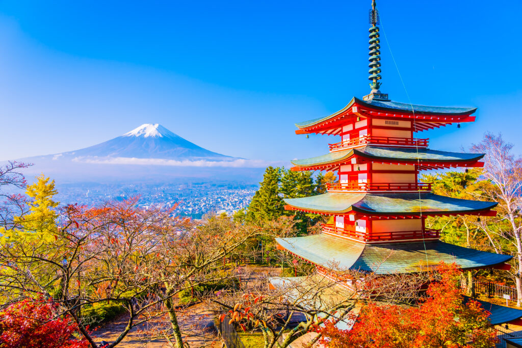 View of Mount Fuji at Yamanashi Japan
