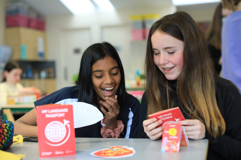 Primary pupils with language passports