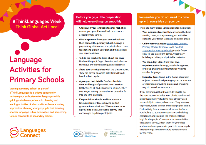 Screenshot of front of Primary Activity Pack resource
