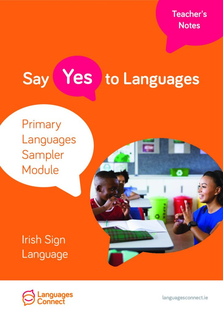 Screenshot of cover of English version of "ISL Teacher's Notes" resource.